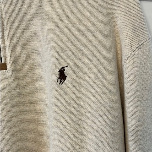 Polo by Ralph Lauren Beige Quarter-Zip Sweater for Men - Picture 4 of 8